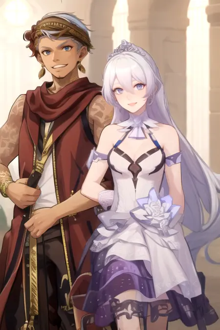 Kalim Al-Asim x Kiana Kaslana (Twisted Wonderland x Honkai Impact 3rd)
