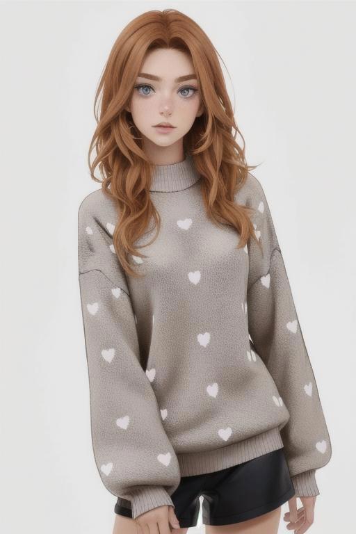 Heart Print Sweater image by WigwamAI