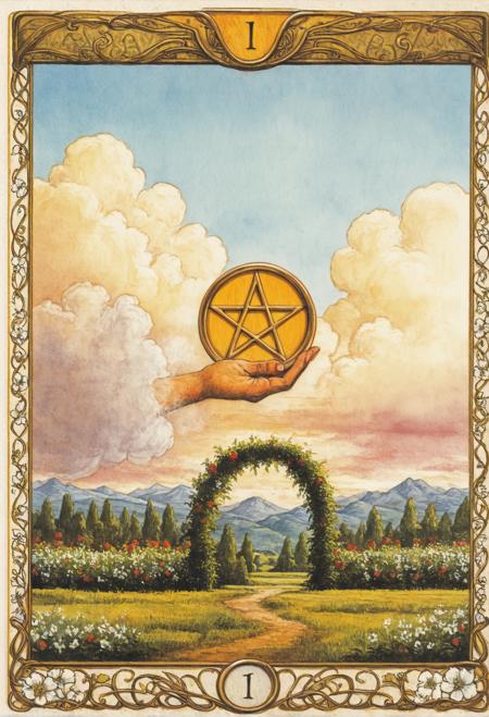 Pentacles suit Tarot Ace of Pentacles