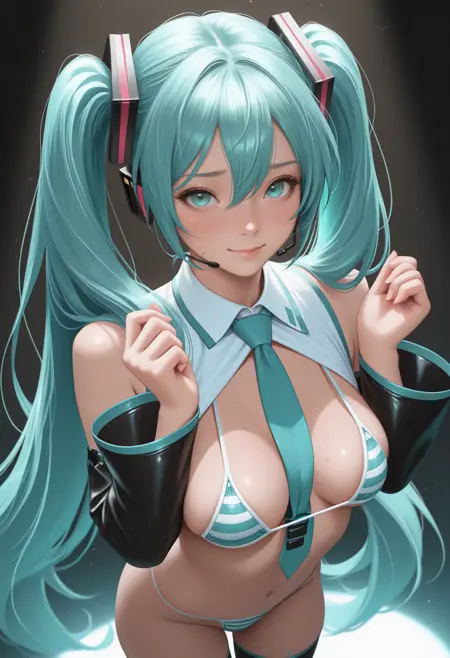 [IllustriousXL v0.1] Collar Bikini Miku | Meme Attire