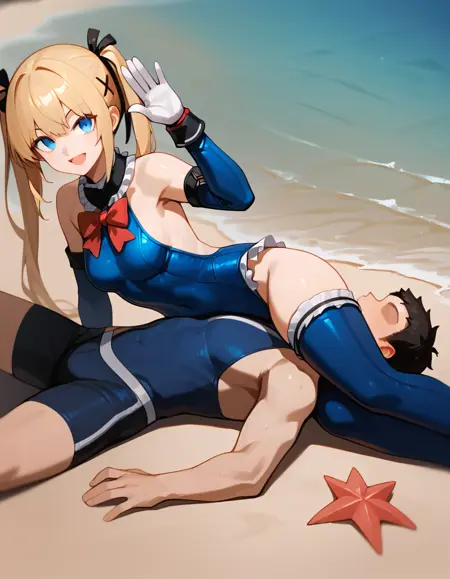 reverse head scissor hold / reverse headscissor handjob 【Request】