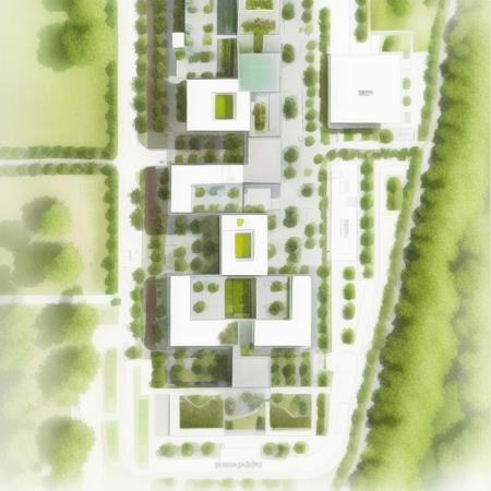 siteplan,architecture,bright color,<lora:小清新彩总siteplan:0.7>