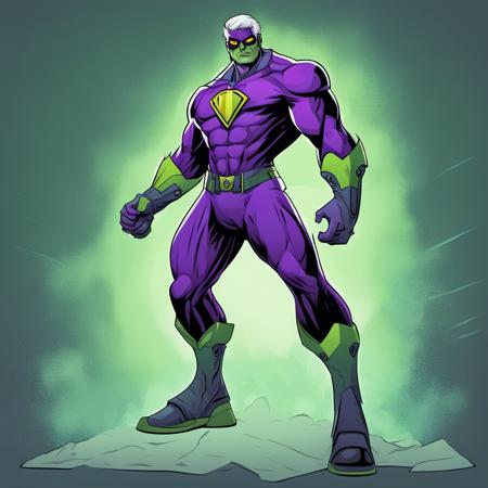 (full body illustration of villain utah mutant human man wearing costume:1.1) using his superpowers, conceptual style, cel-shading, detailed hands, Realistic, vibrant colors