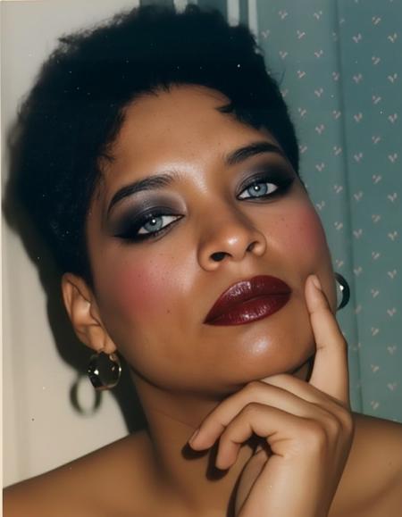 African American Woman with Blue Eyes V1