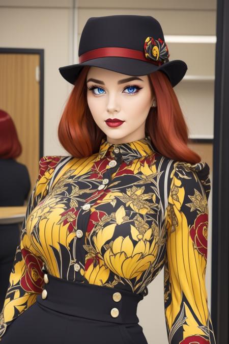 💻Office Chic Collection📝 - Gothic Patterned Blouse and Slacks v1.0
