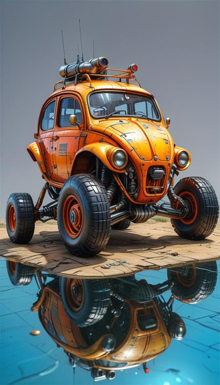 (in ARTIST style:1.4), (masterpiece:1.7), properly positioned, straight,
View of buggy vehicle
(science fiction texture, science fiction skin, someplastic, no humans, reflection, retro, transparent, device, Transparent Texture, skin texture, smartphone)
(masterpiece:1.8), (highest detailed:1.8), , perfectly lighted, (contrast), (saturated), (((sharp focus))),
(hyperdetailed:1.3), (intricate details:1.2), (Refined details:1.3), (best quality:1.5), highly detailed textures, vibrant colors,
(ultra sharp focus:1.8), (detailed skin:1.8), (thin lines:1.8), (best quality:1.8),
<lora:Apparatus_-_Traction_City_Walkers_Vehicles:0.7>,