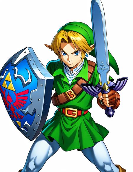 Adult Link (The Legend of Zelda: Ocarina of Time) Official Art Style [Illustrious-XL] v2.0