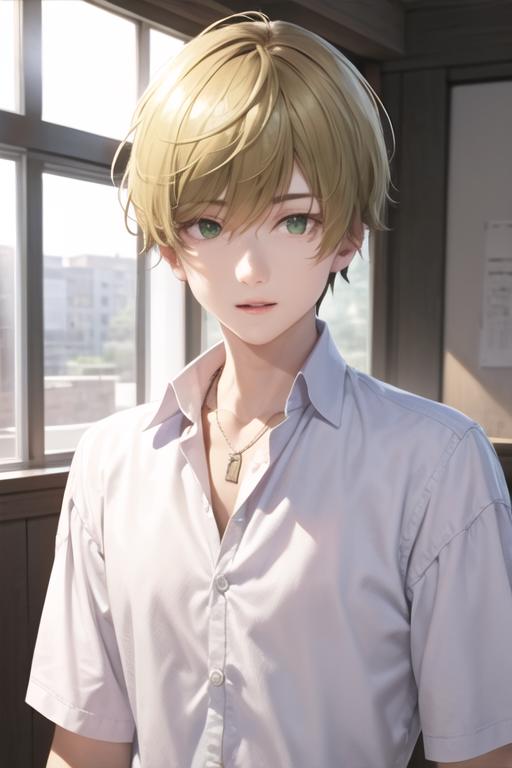 Cute Anime Boy Hair (Blonde)