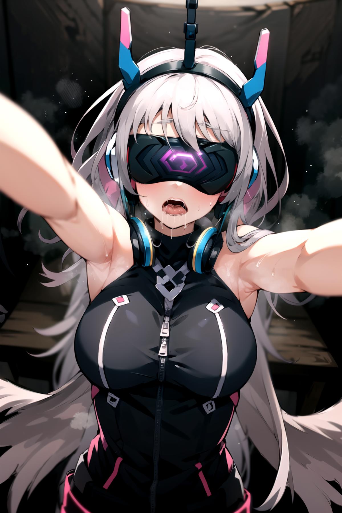 Change-A-Character: Hypnotic Visor, Your Waifu is Wearing a Visor! -  HypnosisVisor_v1.0 | Stable Diffusion LyCORIS | Civitai