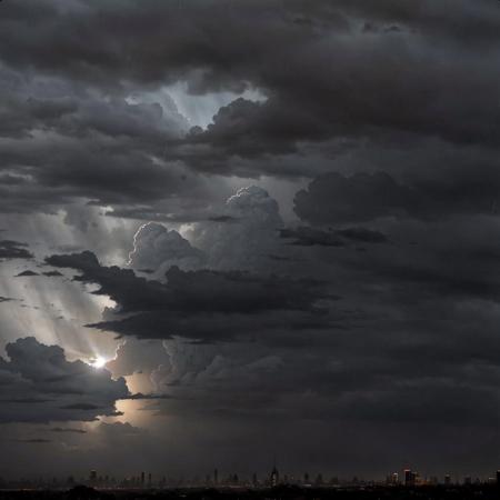 badweather dark clouds heavy rain lightning