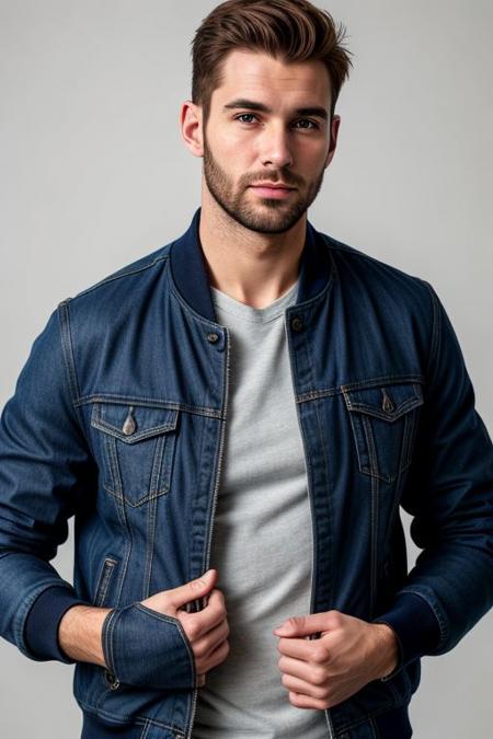high quality, a handsome boy wearing jacket