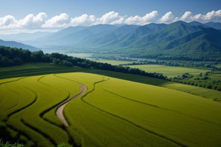 Rice terrace, bright