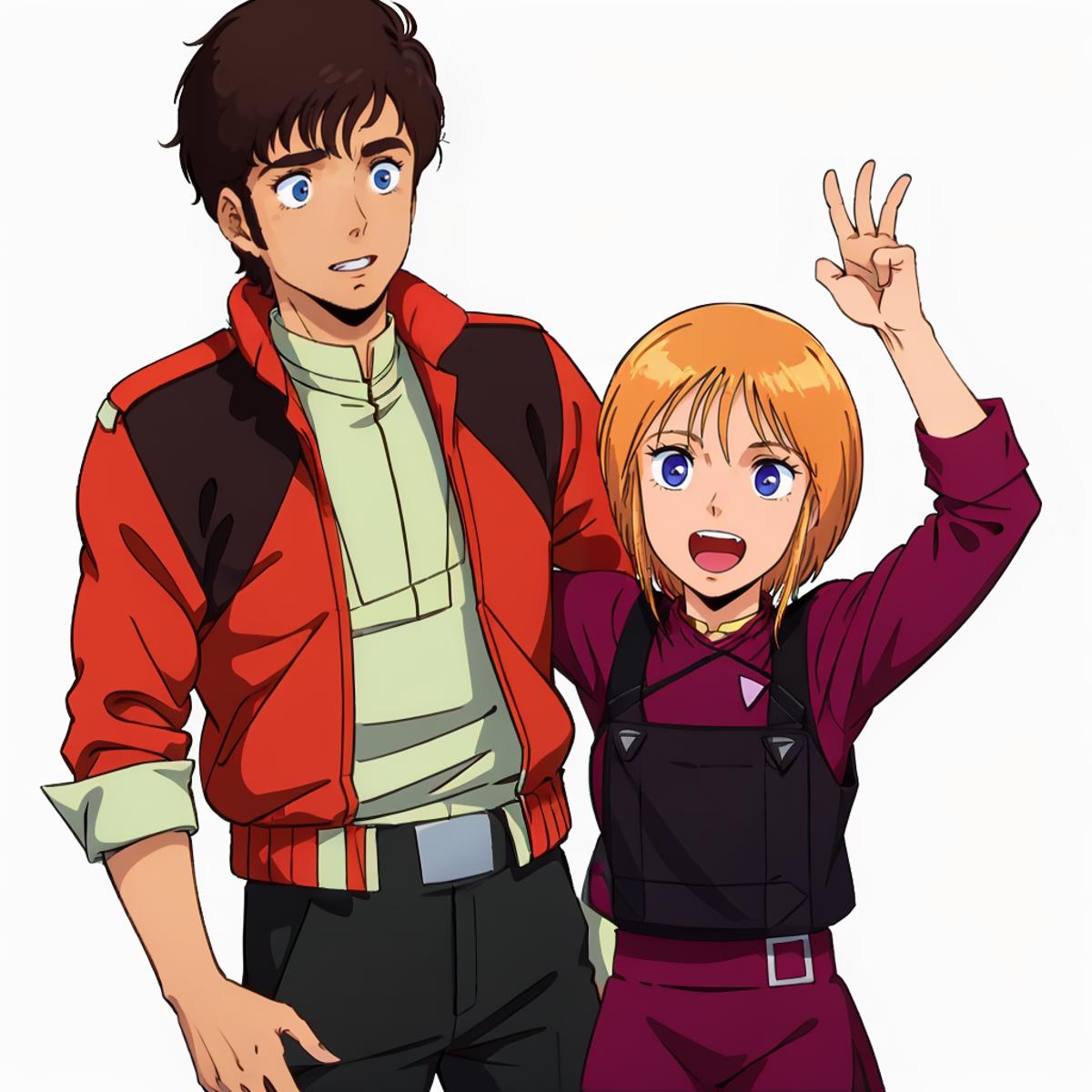 judau and ple (GUNDAM ZZ) LORA image by jibunsagasinotabi