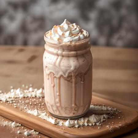 RAW photo, gourmet milkshake, <lora:foodphoto:1> foodphoto, dslr, soft lighting, high quality, film grain, Fujifilm XT