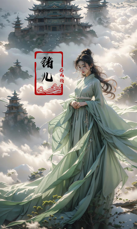 masterpiece, best quality, 32k uhd, Fairy in Cloudsabove clouds
green Hanfufull bodyPanorama
<lora:~Q?-NN-N Fairy in Clouds:0.9>