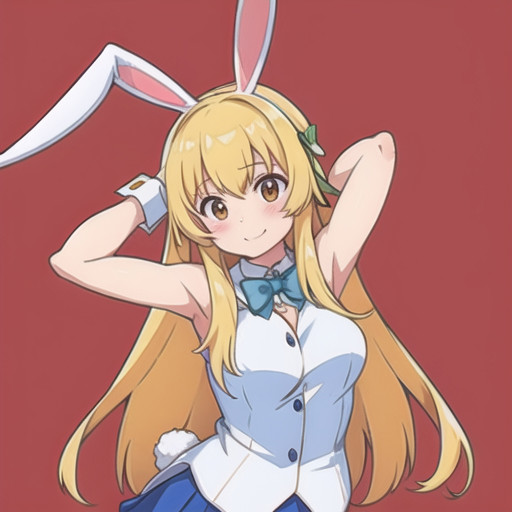 <lora:No_Human_Ears__Kemonomimi:0.5> ((bunny ears)) school girl