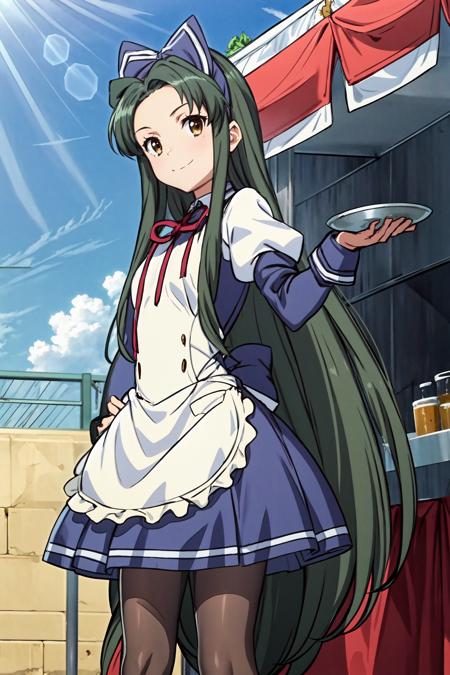 tsuruya kita school uniform, blazer, blue skirt, kneehighs kita school uniform, blue skirt, kneehighs coat, scarf, kita school uniform, blue skirt, kneehighs hairband, maid, waitress outfit,official alternate costume, pantyhose track suit fang