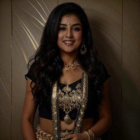 professional potrait photo of a 30-year-old woman, mshti, conservatively dressed in intricate Gold clothing, laughing, solo, night time, city lights bokeh   <lora:mshti_Mishti_Chakraborty_SD15_LoRA_prodigy_local_regs:1>