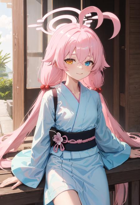 best quality, masterpiece, highres, solo, {hoshino_bluearchive:0.90}, {yukata:1.30}, {kimono:1.15}