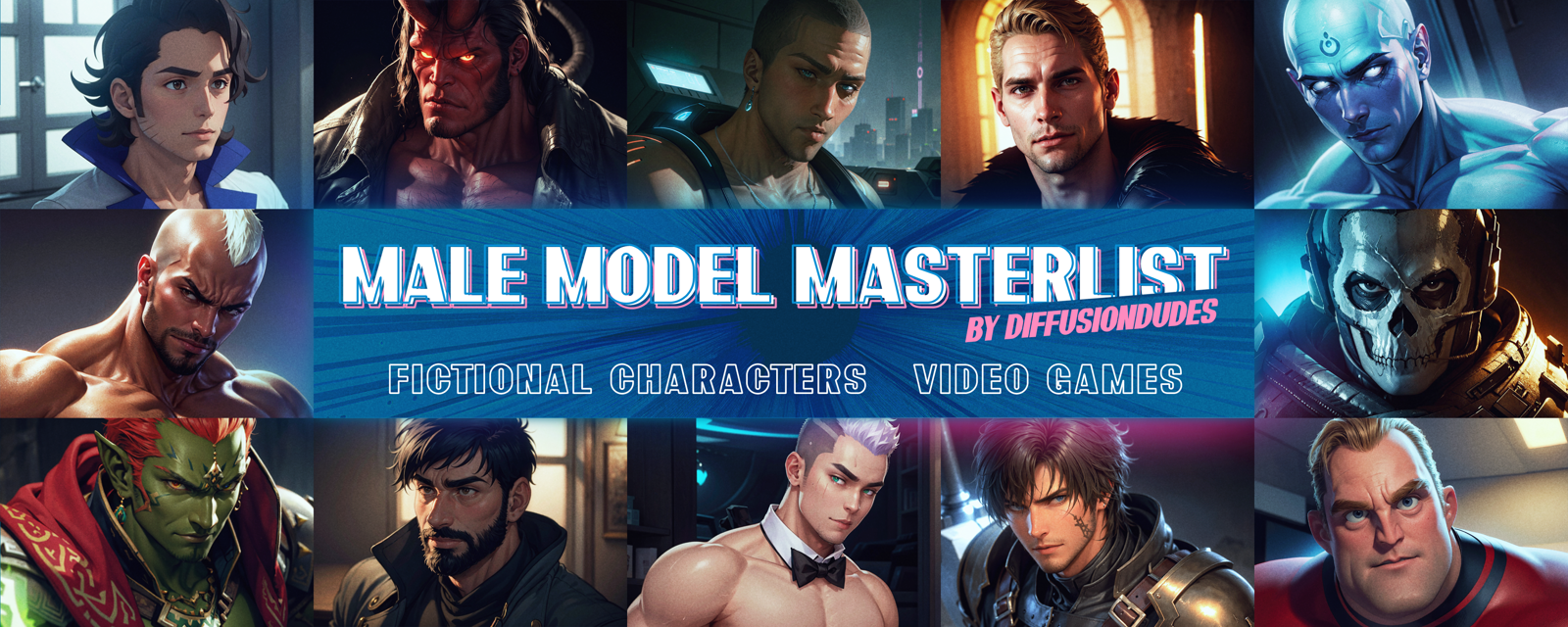 Male Model Masterlist - Fictional Characters