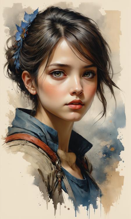 Girl portrait, a painting of a woman Pencil Sketches by Albert Eckhout enchanting, full color, sticker of a full body picture of a beautiful woman, highly detailed beautiful face, freedom, soul, digital illustration, approaching perfection, dynamic, highly detailed, watercolor painting, artstation, concept art, smooth, sharp focus, illustration in the style of artists like Russ Mills, Sakimichan, Wlop, Lois, Art Germ, Darek Zabrocki, and Jean-Baptiste Monge, ultra HD masterpiece, award winning work<lora:xl_more_art-full_v1:0.3>