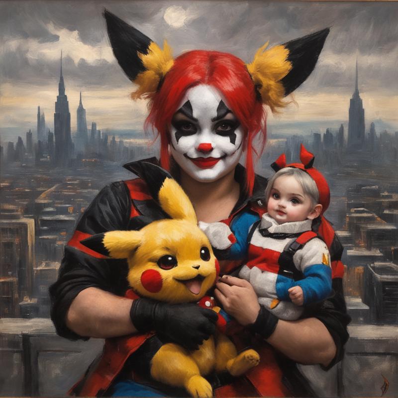 oil_painting_oil_paint__pikachu_is_harley_quinn__pikachu_with_harley_quinn_hair_and_harley_quinn_make_up___holding_a_creepy_doll__in_his_arms__highly_detailed__gotham_city_in_background__668688984.png