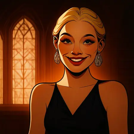 Thick lined western art style.