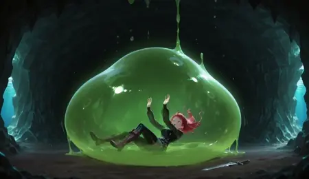 Red-Haired Nudity in the Cave: Slime Creature Encounters