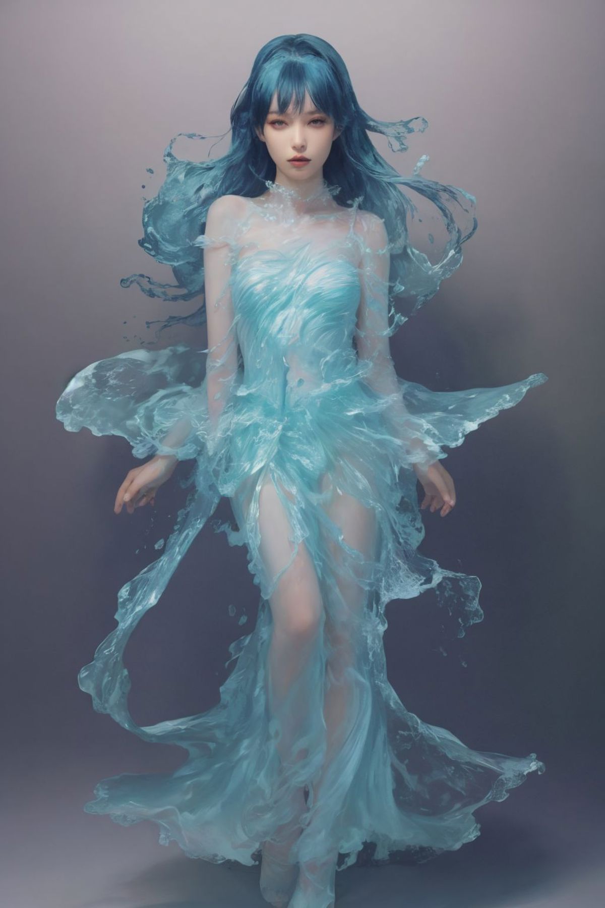 【Concept】Liquid Clothes/Liquid Dress 水裙 image by ChaosOrchestrator