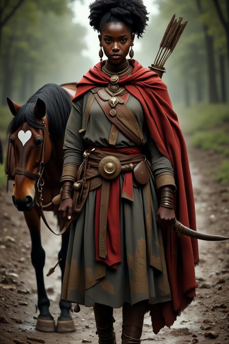 DnD Rogue woman with a horse [Flux] [Concept] v0.1 - 400 steps