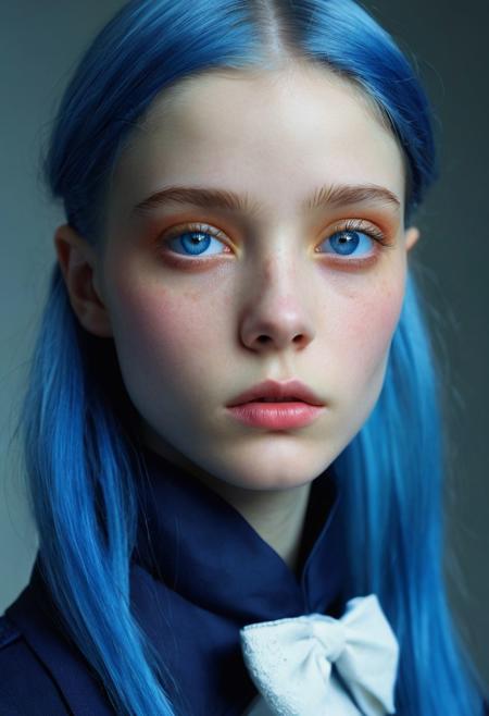 against glass,(Low-Key Portraits by Vicky Roy and Dino Pedriali:1.2), (aesthetic of symbolism with radicalized atmosphere:0.5), (Infrared Photography by Sally Soames and Pauline Kruger Hamilton:1.2), blue eyes,blue hair,blue sailor collar,boleum \(dgrpluna\), f/4, daring, high dynamic range, (center composition, symmetry composition:0.1), (ebony and muted colors:0.1) <lora:MJ52:0.5> <lora:- SDXL - vanta-black_contrast_V3.0:0.5>blackf/1.4, rule of thirds, iconoclastic opus magnum with unparalleled details, (electricblue and unique colors:0.1), <lora:MJ52:1.0>(masterpiece, best quality:1.4), perfect body parted lips, , detailed skin,model photoshoot,photography by (Muriel Angelus:1.3), modelshoot, pose, , award winning photo macro shot of a beautiful A minimalist and modern design portraits of a beautiful woman, one eye covered in an artistic black band in bold white, blue or yellow colors, set against a stark white background. This graphic representation symbolizes beauty through visual simplicity and minimalistic elements. (Motion Blur Photography by Sarah Charlesworth and Andres Serrano:1.2), award-winning photography, aesthetic, carefully designed details, clear scene, f/22, symmetry and balance, unprecedented, selective color,  Ultra High Resolution, wallpaper, 8K,Rich texture details, hyper detailed, detailed eyes, detailed background, dramatic angle, epic composition, SimplepositiveXLv1 , (close-up portrait:1.1), solo, model photoshoot,, a stylish girl,