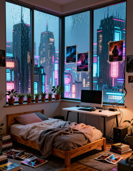 Cyberpunk bedroom interior v1.0