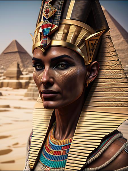 realistic, hyper-realistic, ultra detailed, 8k, photo of 1girl, beautiful, arabic, full height, phr8, desert, dust, pyramids of Giza, sunny hot day, ancient Egypt,  <lora:phr8:0.8>