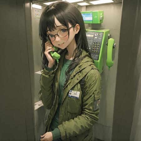 best quality, ultra-detailed, illustration, japanese girl, cute, (shy smile),
Japan, Payphone, scenery, phone, blurry, indoors, close-up, realistic, photo background,
1girl, glasses, black hair, long hair, Field jacket, Cargo pants, boots, face palm, :o
<lora:Japan_Payphone_SDXL_V2:1>  <lora:sd_xl_offset_example-lora_1.0:0.5>