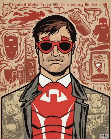 Daredevil (Matt Murdock),  Dave_Quiggle_Style<lora:Dave_Quiggle_Style_sdxl:1.0>