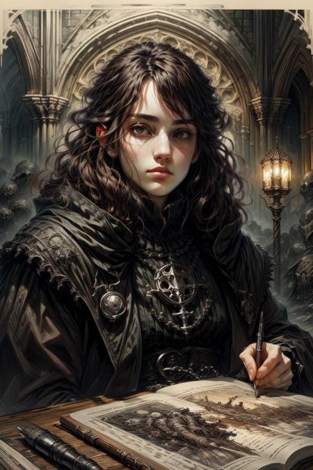 score_9, score_8_up, 8, score_7_up, solo,  
fantasy style, masterpiece, 8k, dynamic pose, 20 y.o, <lora:Fantasy_Classes_SD:1>,

(gothic battle chaplain), 1_man, gothic armor grimdark macabre ghastly atmosphere, dark_fantasy, by kentaro miura, 80s_seinen, 90s_seinen, retro seinen, retro manga, by ayano aishi, by yoshitaka amano, castlevania, berserk, vampire hunter D, watercolor, ink and pen, character focus, 2d, Kentaro Miura Style

BREAK
(EyesHD:1.2), (4k,8k,Ultra HD), masterpiece, best quality, ultra-detailed, very aesthetic, sharp focus, depth of field, ray tracing, best lighting, detailed illustration, detailed background, cinematic, 
BREAK 
detailed background, dynamic action image,

BREAK
oil painting, BadDream, negative_hand, NEG_EMBED_STABLE_YOGI_V3, FastNegativeV2, AissistV2
(detailed:1.3), (sharp focus:1.1), medieval style, (expressive face:1.2),,