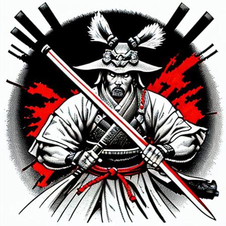 samurai with gun