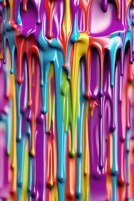 Rainbow Stripes Paint Drip Digital Art by Noirty Designs - Fine