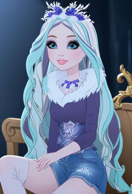 Expressiveh, (Masterpiece, best quality:1.8), score_9, score_9_up, solo, , soft shading, strong lighting, (anatomically correct), best high quality, high res, jewelry, cute, beautiful, (ultra realistic,32k, masterpiece:1.2),(high detailed skin:1.1),( high quality:1.1, (moody lighting:1.1), sexy, 1girl, crystalwinter, show accurate, ever after high, 30 years old, full body visible, seductive pose, jewelry, seductive look, smiling, face focus, long hair, hair ornament, wavy hair, messy hair,  breasts,  white hair, wavy hair, very long hair with multicolored highlights, (white purple cyan streaks),, black tanktop, straps, cleavage, sleeveless, denim shorts, feet visible, black pantyhose, pantyhose, barefeet, irl, realistic style, sitting, park background, NSFW, BadDream,  irl, photorealistic, uncanny valley