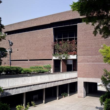 zhuai_pb,  brutalism,brick wall,red brick,lattice facade,public building, building, house, outdoors, day,best quality, realistic, photorealistic,ultra detailed,8K,High quality texture,intricate details,detailed texture,finely detailed,photo of building, 
<lora:Le Corbusier 2.2.7.2_sd1.5-000016:1>