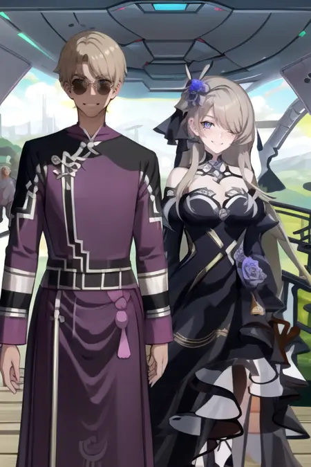 Lyndon Skott x Fallen Rosemary (Honkai Star Rail x Honkai Impact 3rd)