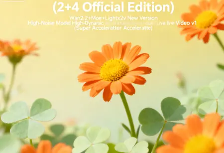 (2+4 Official Edition) Wan2.2+Moe+Lightx2v New Version High-Noise Model High-Dynamic Image Live Video v1 (Super Acceleration) +