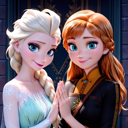 Anna & Elsa "Actual" (Frozen) [Pony/Illustrious] v1.0 [Illustrious]