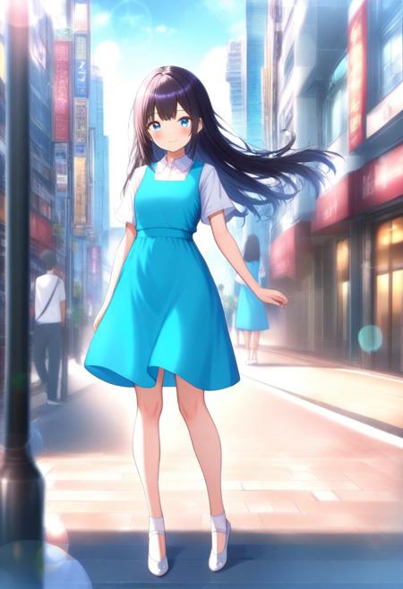 Malaysian School Uniform (Pinafore Dress) pinafore dress (SDXL)