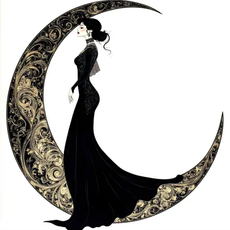 Art Nouveau Fashion illustration