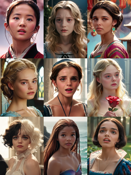 Disney Princess Live-Action Character Collection LoRA v1.0