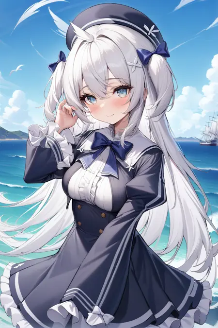 [Animagine XL V3.1]umikaze(azur lane)海风 （菪）（碧蓝航线）