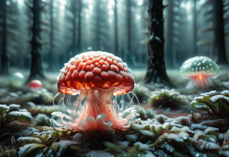 jellyfish made of strawberry, in new objectivity style, macro view, upper body shot, in a pine forest, frost, midnight
<lora:Strawberrify:1.25>
<lora:SDXLFaeTastic2400:0.85>