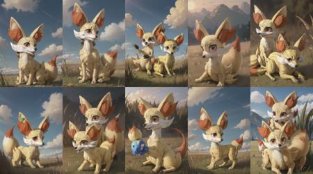 <lora:Fennekin-08:1>,fennekin,grass