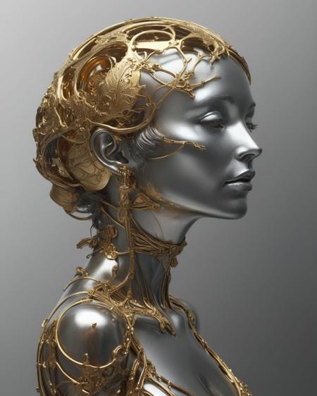 Roger Dean, bronze, chrome, elegant, intricate, viewed from side, golden ratio, viewed from the side, burlesque dancer <lora:xl_more_art-full_v1:0.5> <lora:add-detail-xl:0.75>  <lora:MJ52:0.4>